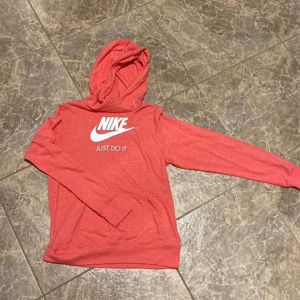 Girls youth XL, pink nike lightweight hoodie